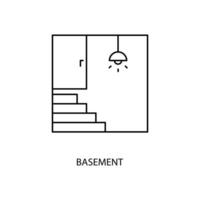 basement concept line icon. Simple element illustration. basement concept outline symbol design. vector