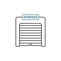 self storage concept line icon. Simple element illustration. self storage concept outline symbol design. vector