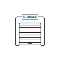 self storage concept line icon. Simple element illustration. self storage concept outline symbol design. vector