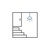 basement concept line icon. Simple element illustration. basement concept outline symbol design. vector