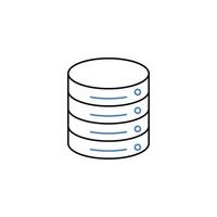 database concept line icon. Simple element illustration. database concept outline symbol design. vector