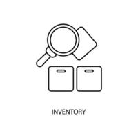 inventory concept line icon. Simple element illustration. inventory concept outline symbol design. vector