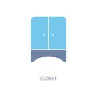 closet concept line icon. Simple element illustration. closet concept outline symbol design. vector