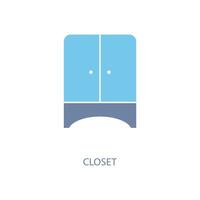 closet concept line icon. Simple element illustration. closet concept outline symbol design. vector