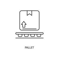 pallet concept line icon. Simple element illustration. pallet concept outline symbol design. vector