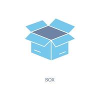 box concept line icon. Simple element illustration. box concept outline symbol design. vector