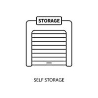 self storage concept line icon. Simple element illustration. self storage concept outline symbol design. vector