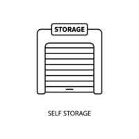 self storage concept line icon. Simple element illustration. self storage concept outline symbol design. vector