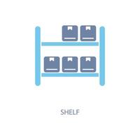 shelf concept line icon. Simple element illustration. shelf concept outline symbol design. vector