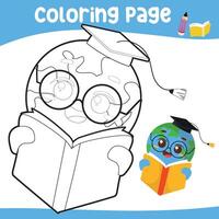 Coloring worksheet page. Educational printable coloring worksheet. Printable activity page for kids. Learning Game. file. vector