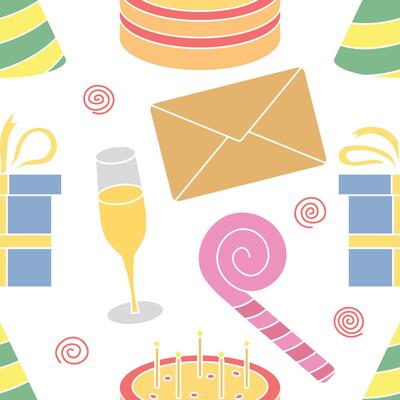 Happy birthday pattern. Seamless birthday background