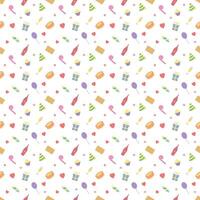 Happy birthday pattern. Seamless birthday background vector