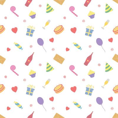 Happy birthday pattern. Seamless birthday background