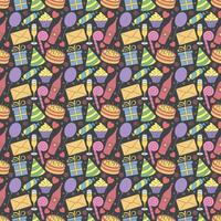 Happy birthday pattern. Seamless birthday background vector