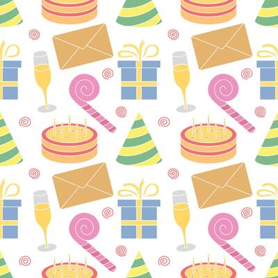 Happy birthday pattern. Seamless birthday background