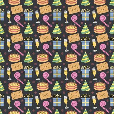 Happy birthday pattern. Seamless birthday background