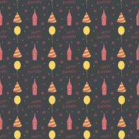 Happy birthday pattern. Seamless birthday background vector