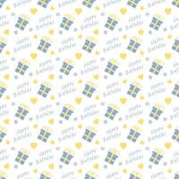 Happy birthday pattern. Seamless birthday background vector