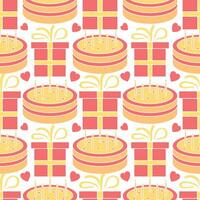 Happy birthday pattern. Seamless birthday background vector