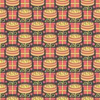 Happy birthday pattern. Seamless birthday background vector