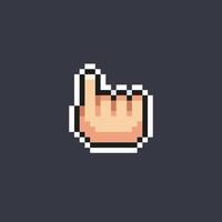 pointer finger in pixel art style vector