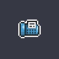 fax telephone in pixel art style vector