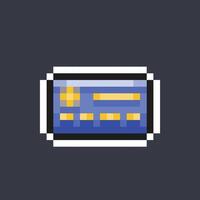 debit card in pixel art style vector