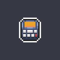 mini calculator in pixel art style vector