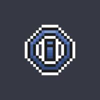 information sign in pixel art style vector