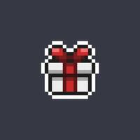 gift box in pixel art style vector