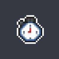 stopwatch tool in pixel art style vector