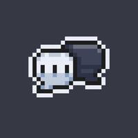 chat bubbles in pixel art style vector