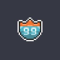 99 road sign in pixel art style vector