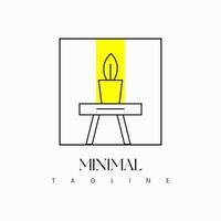 interior minimalist furniture business company logo vector