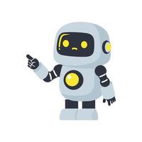 Cute Ai Robot pointing vector