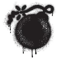 Spray Painted Graffiti bomb icon Sprayed isolated with a white background. vector