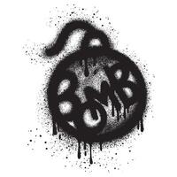 Spray Painted Graffiti bomb icon Sprayed isolated with a white background. vector