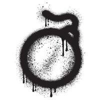 Spray Painted Graffiti bomb icon Sprayed isolated with a white background. vector