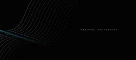 Abstract line pattern design with black background. vector