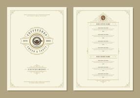 Coffee menu design brochure template Illustration vector