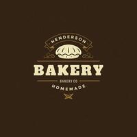 Bakery badge or label retro illustration. vector