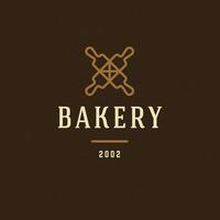 Bakery badge or label retro illustration. vector