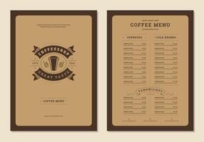 Coffee menu design brochure template Illustration vector