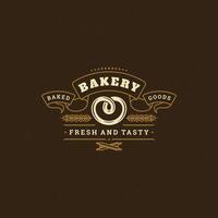 Bakery badge or label retro illustration. vector