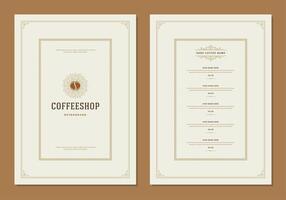 Coffee menu design brochure template Illustration vector