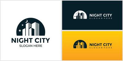 silhouette of City Scene Illustration of Buildings and City vector