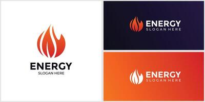 gradient orange colored energy logo vector