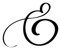calligraphy hand drawn letter E logo. Script font. Handwritten brush style vector