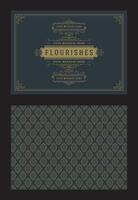 Vintage ornament greeting card calligraphic ornate swirls and vignettes frame design template vector