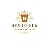 Bakery badge or label retro illustration. vector